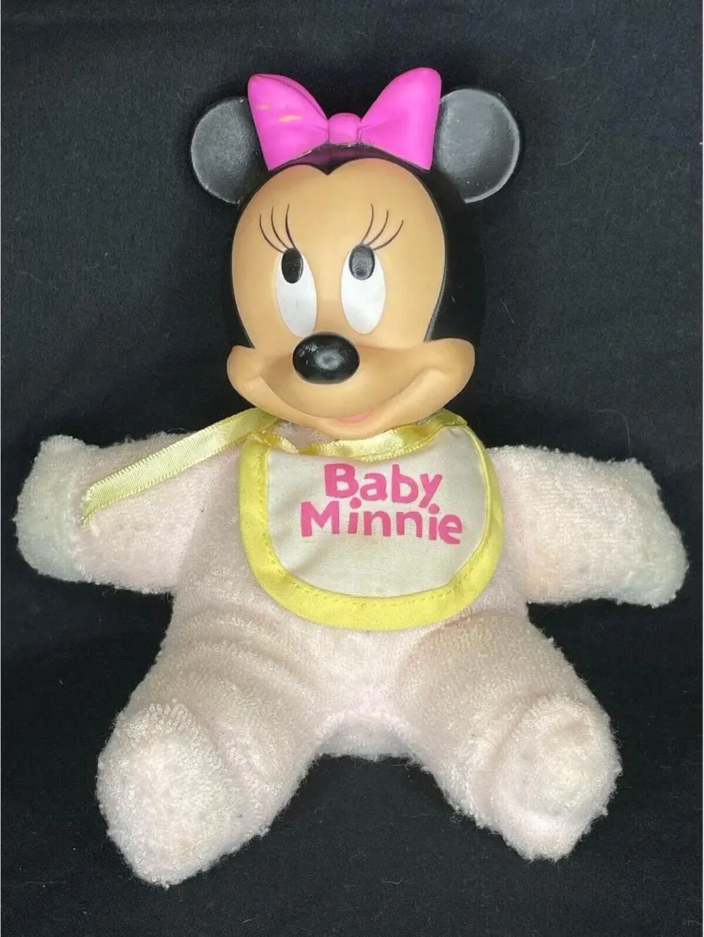 Vintage Disney Babies Baby Minnie rattle made by Applause for Disney.